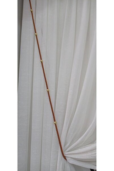 serART Beaded Background Curtain Tulle Double-Layered Curtain Ceiling Binding Rope Copper Rope Gold Beads 1 Piece