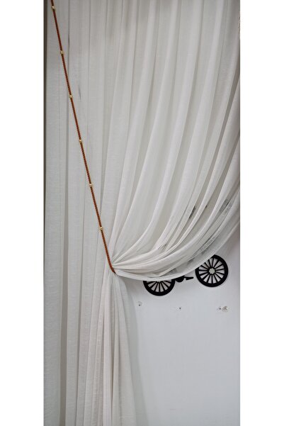 serART Beaded Background Curtain Tulle Double-Layered Curtain Ceiling Binding Rope Copper Rope Gold Beads 1 Piece