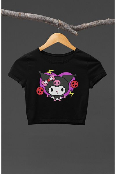 Fuddy Moda Fata - Crop Top Kuromi, Bluza Imprimata