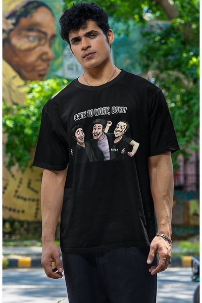Fuddy Moda Μπλουζάκι Unisex Oversize Rammstein Printed T-shirt - Back To Work Boys T-shirt
