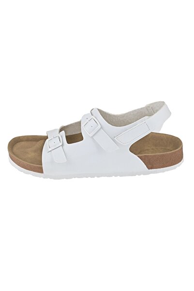 JustBow Λευκά Unisex Ορθοπεδικά Flat σανδάλια