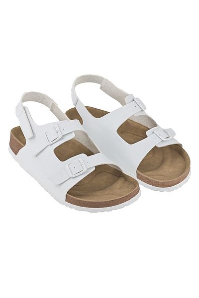 JustBow Λευκά Unisex Ορθοπεδικά Flat σανδάλια