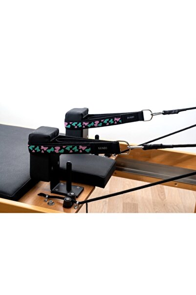 RAINBO Reformer Pilates Için Desenli Double Straps Ikili Elcik Metal Halkalı Model