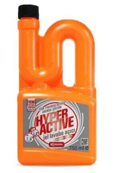 Hyper 6 Adet Active Jel Lavabo Açıcı 750 ml *6 Adet Fiyatıdır
