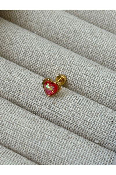 midnayt Heart Reflective Rhinestone Steel Piercing - Minimal Design