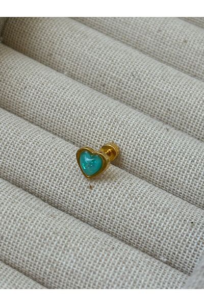 midnayt Heart Reflective Rhinestone Steel Piercing - Minimal Design