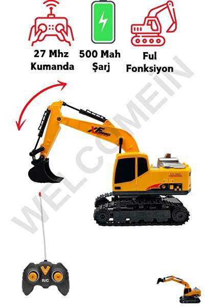 welcomein Uzaktan Kumandalı Full Fonksiyon Şarjlı 360° Dönen Kepçe Ekskavatör...