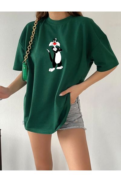 oneagılyazı T-Shirt Sylvester DESIGN Printed - Oversize
