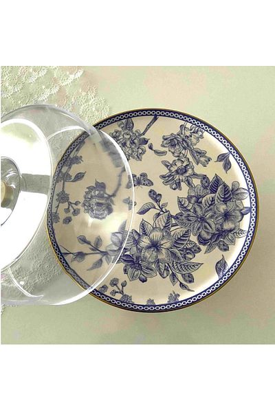 Pinkev Butterfly Footed Ceramic Cake Dish Cake Presentation Plate Stand