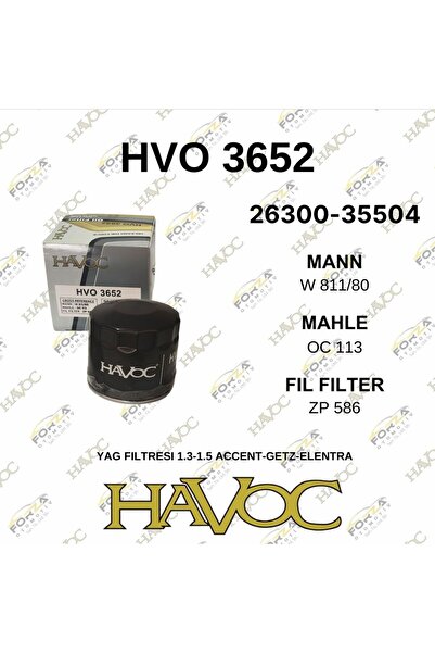 OEM Hyundai Accent Getz Elentra Benzinli Yağ Filtresi