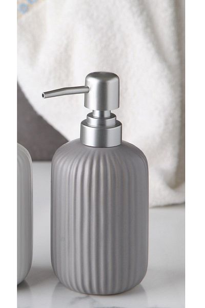 Pinkev Ceramic Liquid Soap Dispenser - Gray