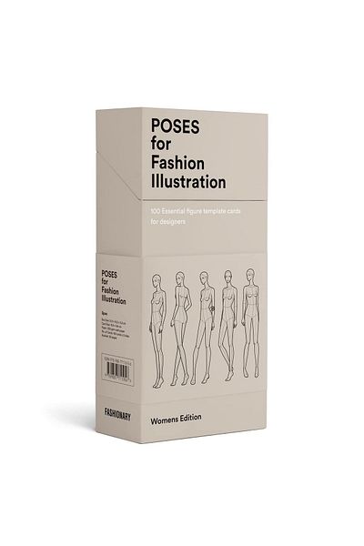 Kolektif Kitap 100 Pose Cards: Women's Figure Templets - Fashion Illustration - Fashionable
