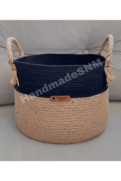 HandmadeSNM Кошница с плетена дръжка - 25x20