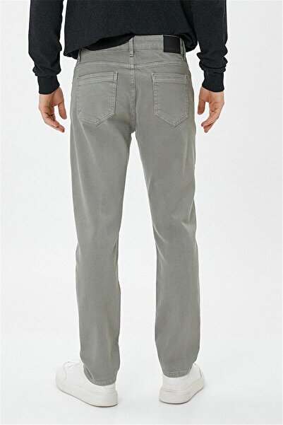 Koton 4wam40011hw 047 Antrasit Erkek Pamuk Woven Bottoms Pantolon