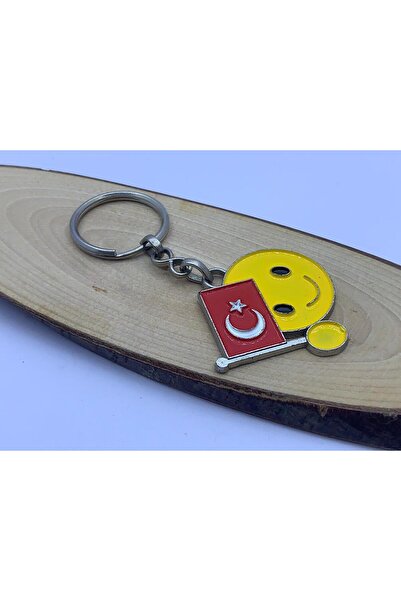 GultekinShop Türk Bayrağı Emoji Metal Anahtarlık