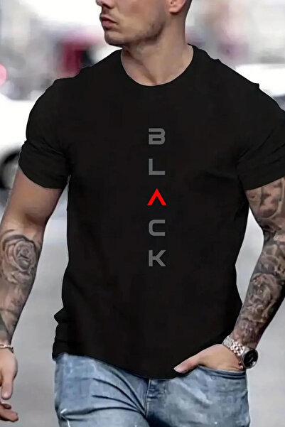 Massgai Μαύρο με τύπωμα unisex oversize Βαμβάκι μπλουζάκι - κοντομάνικο