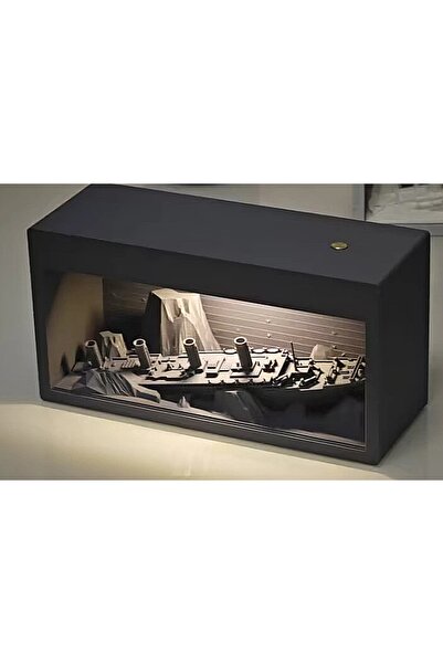 TuransoyCraft Titanic Batıyor Dekoratif Masa Lambası 25 CM (BÜYÜK BOY)