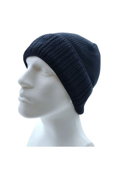 PAKER GİYİM Winter Dark Blue Thick Wool Basic Knitwear Beret