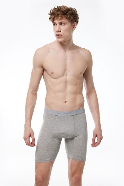 Malabadi Ανδρικό Grey Modal Boxer - Long Leg, 019 Model