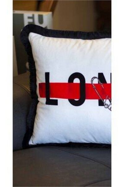 ADAHOME Pillow Lone Decorative Bead Fiber Filled Throw Pillow