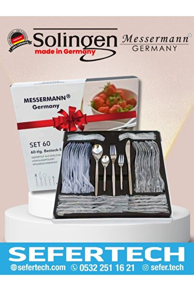 messermann germany Solingen | 60 Parça Çatal-kaşık-bıçak Seti Takımı