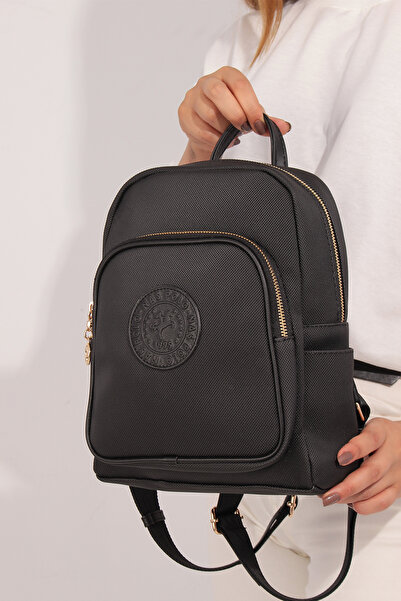 By Hakan nas bag-1078 Чорна жіноча сумка через плече з написом - модель Lacos