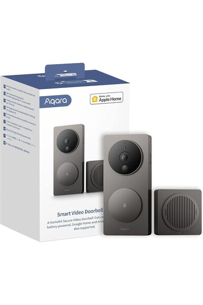 Aqara Görüntülü Kapı Zili G4 (Zil Dahil), 1080p FHD HomeKit Güvenli Görüntülü Kapı Zili Kamerası, Ye