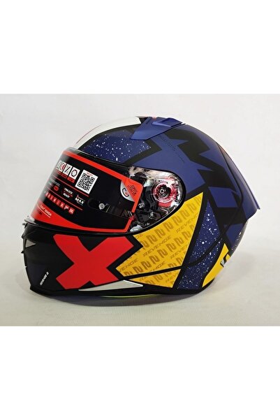 MT Kask Revenge 2 Lıght B7 Mat Mavi - Şeffaf Vizörlü