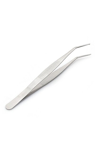 HACAMATSEPETİ ملقط ذو طرف منحني بطول 16 سم مصنوع من الفولاذ المقاوم للصدأ