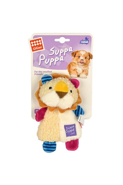 Gigwi Suppa Puppa Plush Dog Toy with Lion Sound