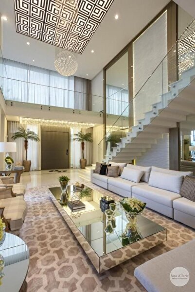 LUXURY VİLLA Luxury Aynalı Orta Sehpa 80x200cm Yükseklik 27 Cm Toplam 2 Parçadan Oluşmaktadır