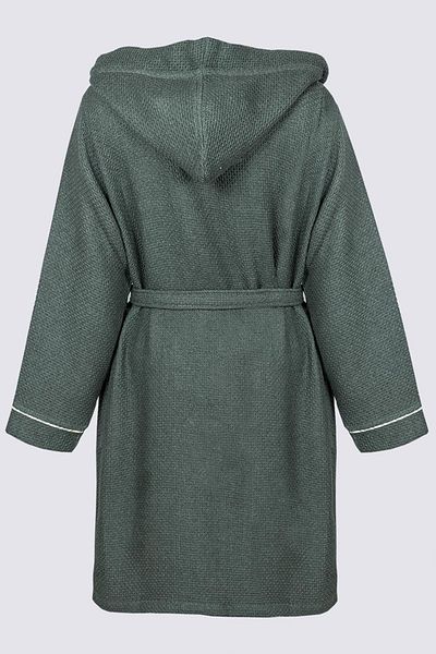 Ecocotton Γυναικείο πράσινο μπουρνούζι Naia - 100% οργανικό βαμβάκι, "Small"