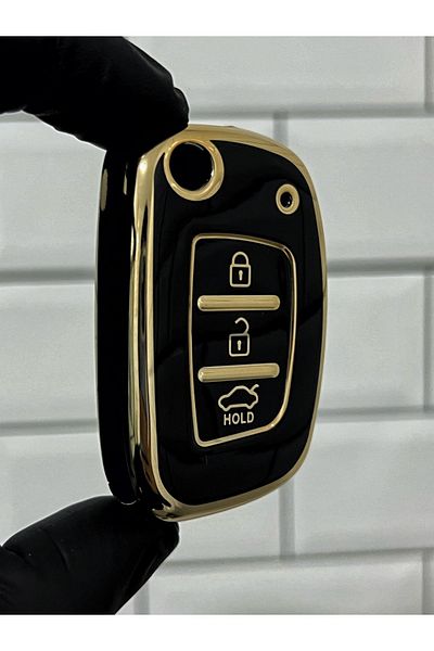 BARKAS ELEKTRONİK Husă pentru cheie Hyundai Accent Blue Tucson i20 iX35 Santa Fe Switchblade Nano Negru