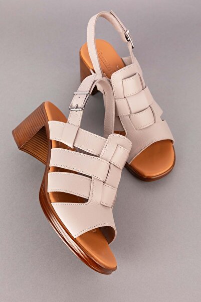 Gondol Hakiki Deri Topuklu Sandalet Iz.13103