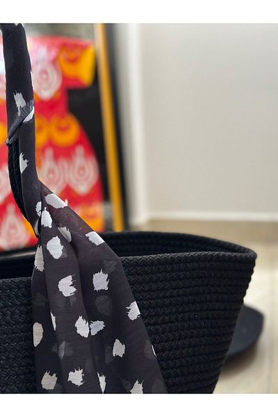 Zeynep Keskin Design Σετ ψάθινη τσάντα ώμου και ψάθινο καπέλο