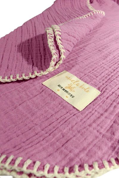 Miela Kids Fuchsia Muslin Poncho