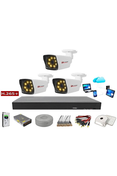 Sony Yıldırımgroup 3'lü 5mp Lensli+h265 Kayıt Cihazı Full Paket
