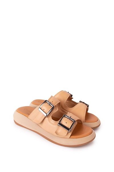 Gondol Papuci de damă din piele naturală - dublu velcro, design confortabil iz.2300