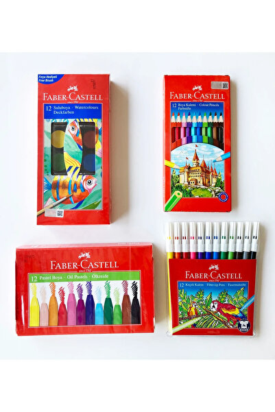 Faber Castell 4 Parça İlkokul Anaokulu Ortaokul Boyama Seti