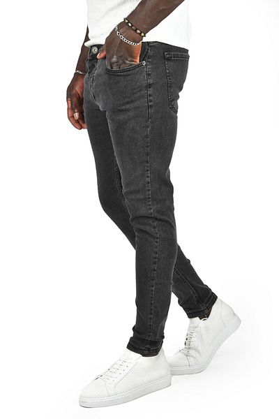 DeepSEA Blugi pentru bărbați cu slim-fit din lycra antracit -2406515