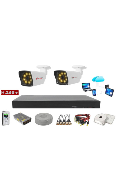 Sony Yıldırım Group 2'li 5mp Lensli+h265 Kayıt Cihazı Full Paket
