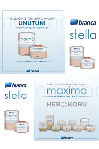 Bianca Maximo Solvent Bazlı Sıvı Cam Vernikten 4 Kat Daha Güçlü  0.5 Lt Parlak-İpek Mat