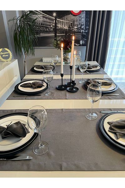 Decamor home Covoraș fără încurcături, gri antracit, texturat catifea 1 buc