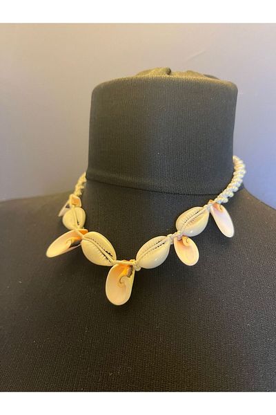 Gönülden Tasarım Unisex Necklace with Leather Strap and Sea Pony - Size 17