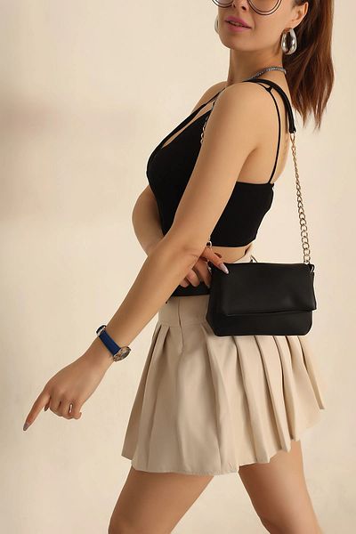 citycenterfashion Geantă de mână și de umăr cu lanț pentru femei, model cu închidere cu magnet, cty-lbn-7065