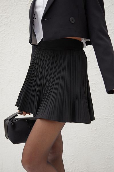 FASHION COCKTAIL Căptușeală Pantaloni scurți Plisuri Talie elastică Cămașă de noapte Casual Mini Fusta scurtă în mișcare ondulată