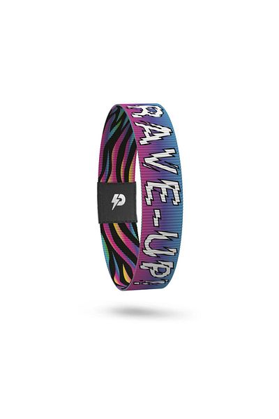 SPIQE Rave Up - Reversible Unisex Elastic Printed Bracelet and Reminder Card