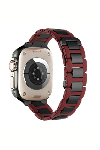 PSGT Rubber Stainless Steel Magnetic Apple Watch Uyumlu 42-44-45-49mm S10(46M...