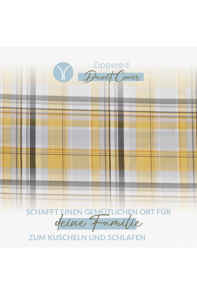 home sense Bequemer und stilvoller Bettbezug - 200x220 cm, atmungsaktives und weiches Baumwollbettwäscheset