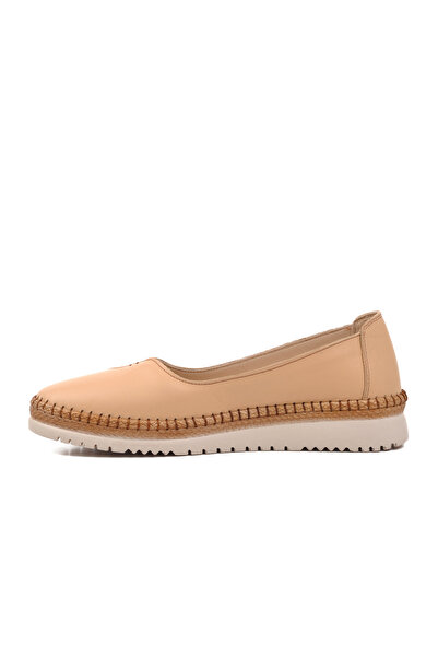 Bulldozer 241737 Beige Women's Casual Shoes - Genuine Leather